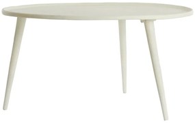 Krémový kovový okrúhly konferenčný stolík ø 67,5 cm Babina – Light &amp; Living