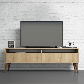 TV stolík/skrinka Berta 2 (dub). Akcia -10%. Vlastná spoľahlivá doprava až k Vám domov. 1088746