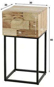 Nočný stolík 21-40 Mill Drevo Acacia  - Komfort-nábytok