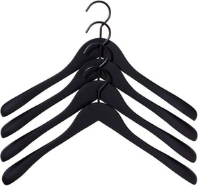 HAY Ramienka Soft Coat Hanger Slim Black, set 4ks
