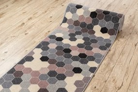 Behúň HEOS 78537 sivý / ružový / krém HEXAGON