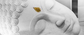 Obraz - Biely Budha (120x50 cm)