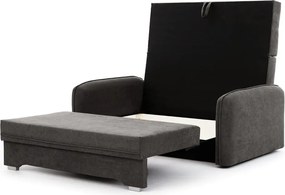 Tmavosivá ženilková rozkladacia/s úložným priestorom pohovka 155 cm Laine – ELTAP