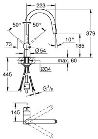 GROHE Minta - Páková drezová batéria, chróm 32321002