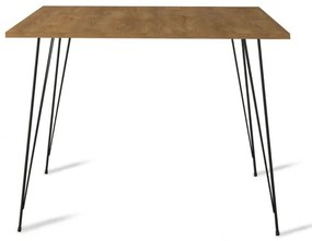 Jedálenský stôl SANDALF 75x90 cm hnedá/čierna