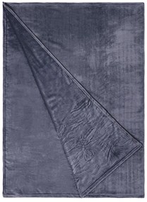 LAZY DAYS Flisová deka 200 x 150 cm - antracitová