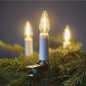 EXIHAND Vianočná svetelná reťaz FELICIA SV-16 LED FILAMENT, 16 žiaroviek, biele svetlo, 10,5 m