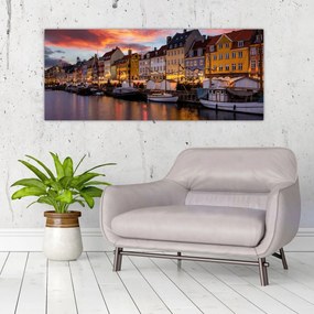 Obraz - Nyhavn, Kodaň (120x50 cm)