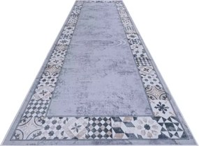 Protišmykový koberec / behúň CRYSTAL PRINT sivý / béžový