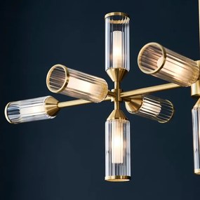 Endon 106256 - Luster na tyči TOUR 13xG9/3W/230V mosadz