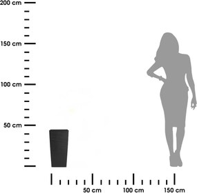 Plastový květináč Porto Riflo 46x25x25 cm černý