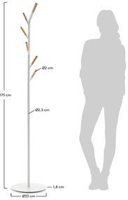 Biely vešiak na kabáty Kave Home Bren