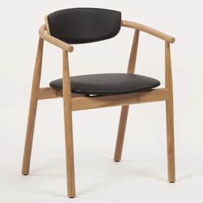 Stima Designové kreslo GREEN Vyberte odtieň ->: Dub, Vyberte látku ->: Čierná koženka