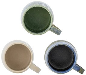 Modré/béžové hrnčeky v súprave 3 ks z kameniny 460 ml Cloe – Bloomingville