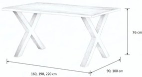 Wooded Jedálenský stôl Kingston z masívu DUB 160x90x76cm