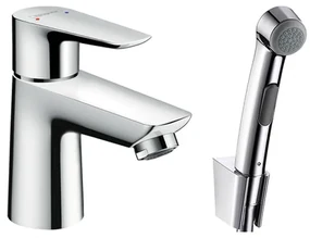 Hansgrohe Talis E, umývadlová batéria s ručnou sprchou Bidette a sprchovou hadicou 160 cm, chrómová, HAN-71729000