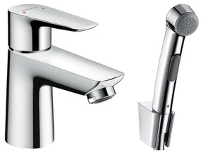 Hansgrohe Talis E, umývadlová batéria s ručnou sprchou Bidette a sprchovou hadicou 160 cm, chrómová, HAN-71729000