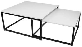 Set 2 ks konferenčných stolíkov  Hustler Typ 1 (biela matná + čierna). Vlastná spoľahlivá doprava až k Vám domov. 1075386