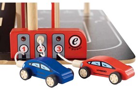 Garáž viacposchodová s autami a helikoptérou