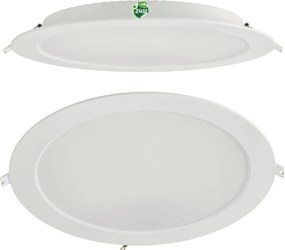 BERGE Okrúhly LED panel zapustený - biely - 24W - PC - neutrálna biela