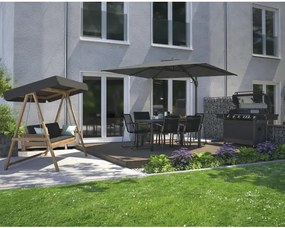 Slnečník výkyvný Soluna Orléans 300 x 300 cm tmavosivý
