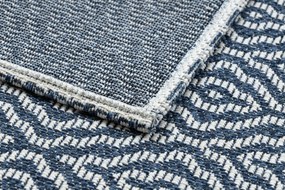 Ekologický šnúrkový koberec CASA EKO SIZAL Boho 22084 z recyklovanej bavlny, modro - krémový