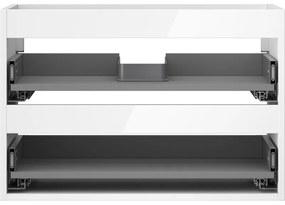 Mexen Box-A, závesná skrinka 70 cm, 2 zásuvky, biela lesklá, 91AX0-0700-470-2-00