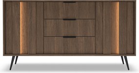 Komoda Flaro 153 cm so zásuvkami - dub dunin