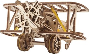 Ugears 3D mechanické puzzle Dvojplošník 84 ks
