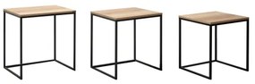 SADA 3x Konferenčný stolík hnedá