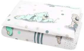 NEW BABY 2-dielne posteľné obliečky New Baby 90/120 cm sivý medvedík