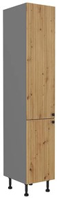 Kuchynská skrinka AVA dub artisan/antracitová 40dk-215 2f