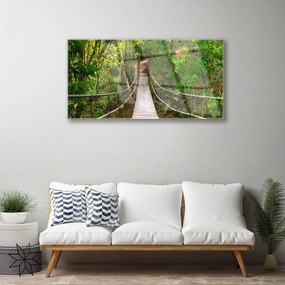 Skleneny obraz Most džungľa tropický les 140x70 cm