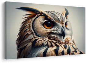 Obraz sova v teplých odtieňoch