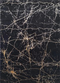 Koberec Elite 4355 Black Gold – čierny vzorovaný obdĺžnik Rozmer: 140x190 cm