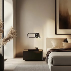 LED Nástenné svietidlo MONET LED/13W/230V + LED/2W 3000/4000/6000K čierna