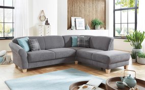 XXXLutz ROHOVÁ SEDAČKA, textil, sivá Sit & More - Sedačky - 000144005305