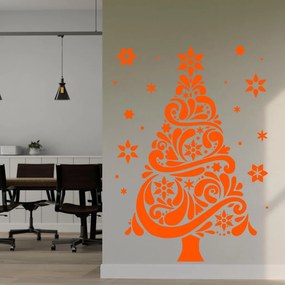 Veselá Stena Samolepka Vianočný strom Farba: žlutá, Veľkosť: 80 x 57 cm