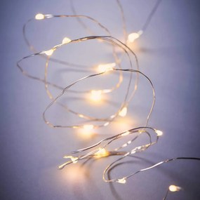 Butlers TWINE LIGHTS LED Svetelná reťaz s USB 100 svetiel - zlatá