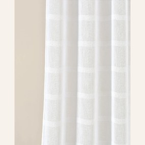 Room99 Záclona na páske Maura Pásiky Farba: Krémová, Veľkosť: 140 x 250 cm