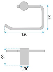 Rea Prism, držiak na toaletný papier 9711, medená matná, REA-98022