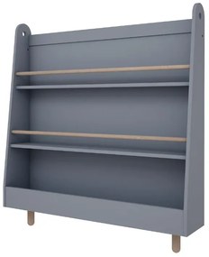 Detský Montessori regál s 3 priestrannými policami BOOKWORM nebesky modrý