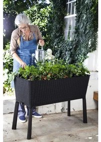 Vyvýšený záhon Keter Easy Grow 114x49x76 cm samozavlažovací plastový antracit