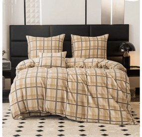 Obliečky mikroplyš PLAID krémové Rozmer obliečky: 2 ks 70 x 90 cm | 200 x 220 cm