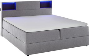 XXXLutz BOXSPRINGOVÁ POSTEĽ, 160/200 cm, svetlosivá Xora - Online Only spálne - 000101026403