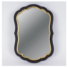 Nástenné zrkadlo 34,5x23,2 cm čierna/zlatá