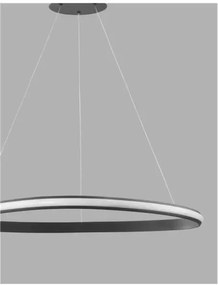 LED luster Aries 74 čierne