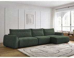 Tmavozelená rohová pohovka Aden – Bobochic Paris