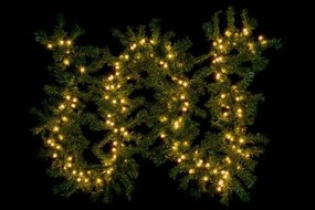 Vianočná dekorácia - girlanda s osvetlením 2,7 m - 200 LED teplá biela