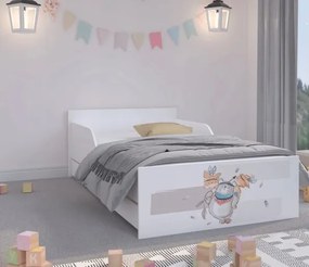 DomTextilu Úchvatná detská posteľ 180 x 90 cm so zvieratkami  Biela 46924